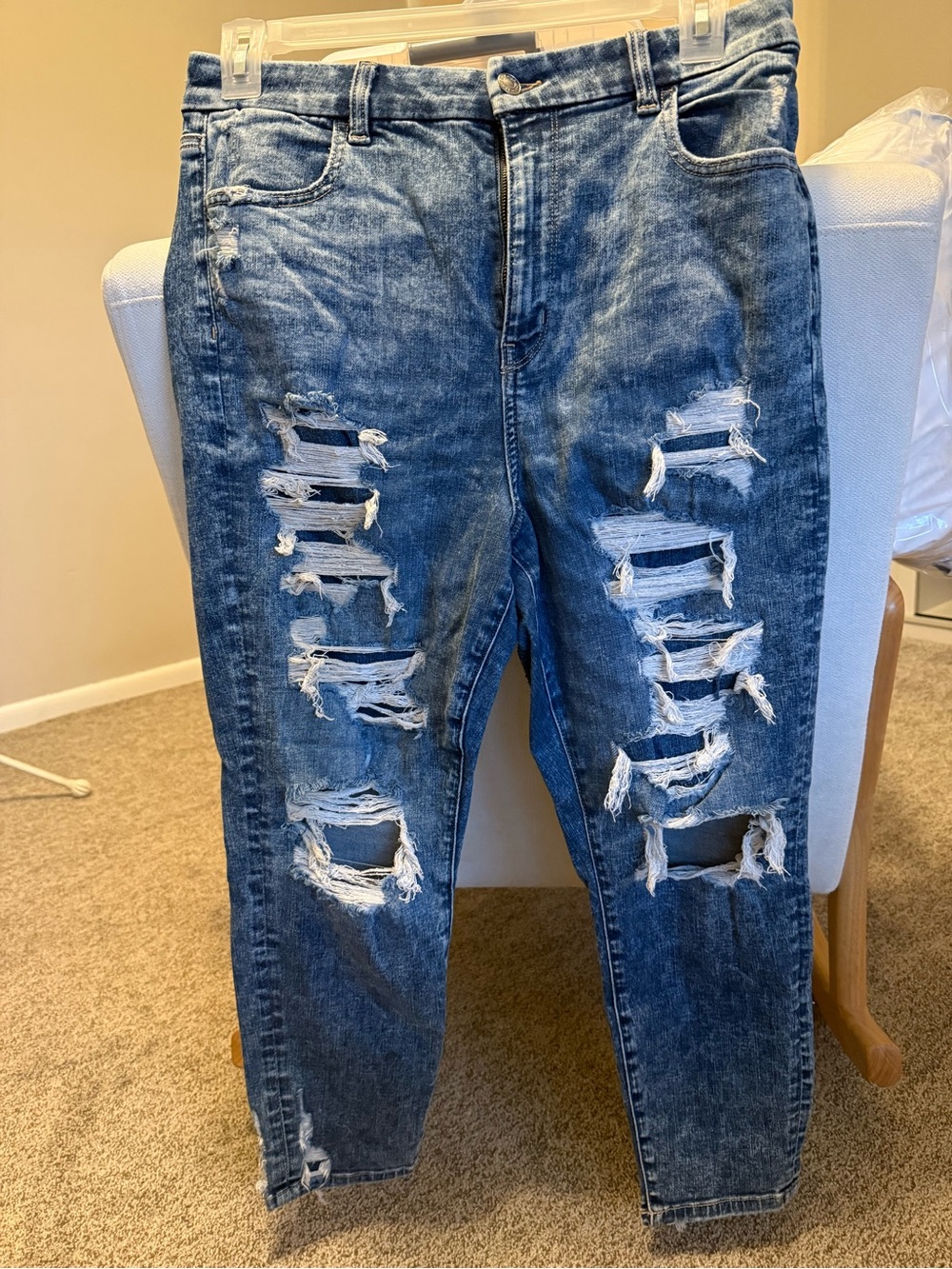 AE curvy extra high rise jeggin crop